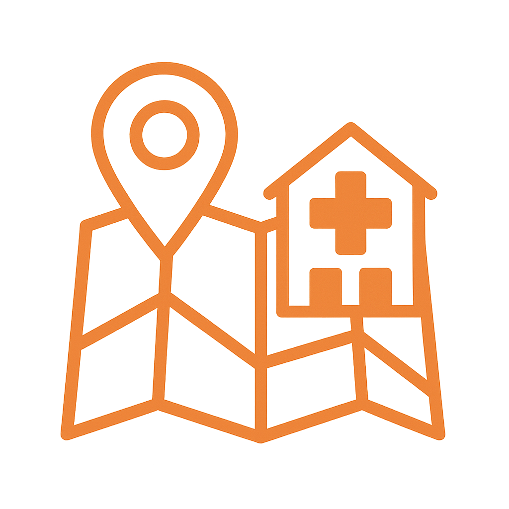 Удобное расположение